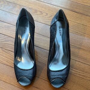 Style & Co. Black Peep Toe Heels